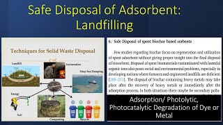 Adsorption Part 20  Safe Disposal of Adsorbent  Landfilling after Desorption  Young Researchers [upl. by Eimorej]