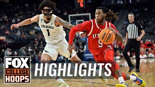 Utah vs Colorado Pac12 Tournament Highlights  CBB on FOX [upl. by Lynus]