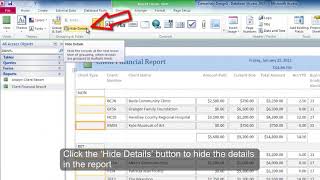 Microsoft Access How to Create a Summary Report [upl. by Kensell742]