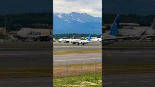 United 737 Max 8 Departure Anchorage Plane Spotting [upl. by Ahseinat256]