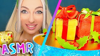 ASMR CHRISTMAS TREATS GOLD FOOD CHOCOLATE CAKE DESSERT 크리스마스 디저트 EATING SOUND MUKBANG 먹방 [upl. by Steinke]