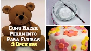 Tutorial pegamentos para figuras En Fondant 3 Opciones  Madelins Cakes [upl. by Yazbak]