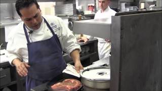 Chef Rafael Prepares a 14Ounce BoneIn Rib Eye Steak [upl. by Anitsej]