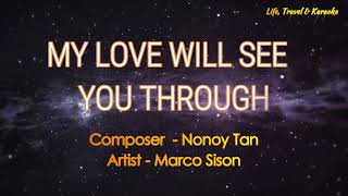 MY LOVE WILL SEE YOU THROUGH  MARCO SISON Karaoke Version [upl. by Kwasi]