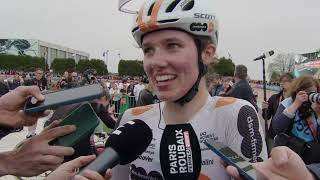 Pfeiffer Georgi  Interview at the finish  ParisRoubaix 2024 [upl. by Tarah696]