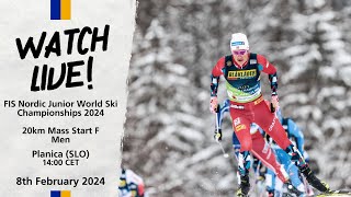 LIVE U23 FIS Nordic Junior World Ski Championships 2024  20KM Mass Start F Men [upl. by Wiltshire]