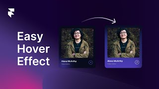 Easy Card Hover Effect  Beginner FRAMER Tutorial [upl. by Ahsilak]