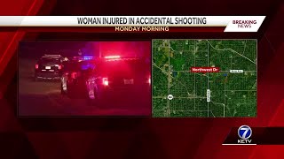 1 woman injured in accidental shooting in northwest Omaha Monday morning [upl. by Ylevol]