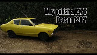 The effects of polishing a 1975 Datsun 120Y [upl. by Setarcos]