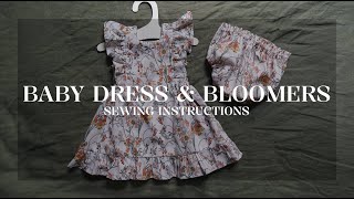 Baby Dress and Bloomers Sewing Instructions [upl. by Batish807]