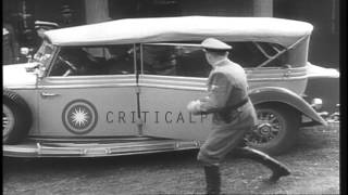 Mussolini arrives in Germany after being liberated and being greeted by Hitler anHD Stock Footage [upl. by Sussna]