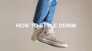 How To Style Blue Denim Jeans [upl. by Aronaele]