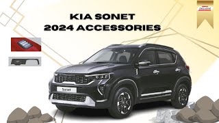 Kia Sonet 2024 Accessories  Full list with Price kiasonet kia [upl. by Aihcats]