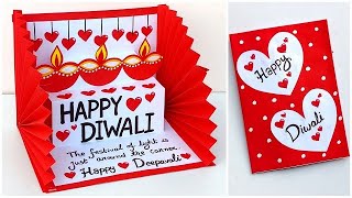 DIY Diwali Pop up card 2024  Handmade Diwali greeting card  Diwali card ideas [upl. by Godding]