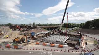 Highways England timelapse video of work at A19 Silverlink [upl. by Viafore]