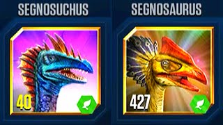 SEGNOSUCHUS VS SEGNOSAURUS  JURASSIC WORLD THE GAME [upl. by Adnorhs585]