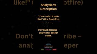 Analysis vs Description in Exam [upl. by Seyah202]