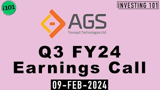 AGS Transact Technologies Q3 FY24 Earnings Call  AGS Transact Technologies Limited FY24 Q3 Concall [upl. by Riamo744]