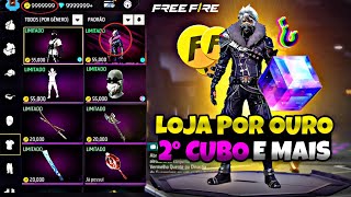 URGENTE PEGUE O SOMBRA ROXA LOJA POR OURO 2024 2° CUBO GRÁTIS E NOVOS ITENS NOVIDADES FREE FIRE [upl. by Kimberlee]