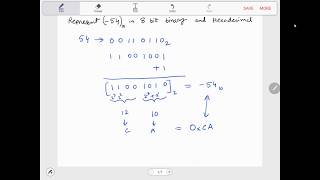 Negative decimal number in binary and hex [upl. by Naziaf]