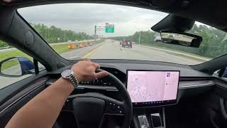 2024 TESLA MODEL S LONG RANGE POV DRIVE TO WORK ASMR [upl. by Murdocca]