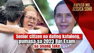 Senior citizen na dating katulong pumasa sa 2023 Bar Exam sa unang take  Kapuso Mo Jessica Soho [upl. by Beutner719]