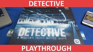 Detective A Modern Crime Board Game  Playthrough  slickerdrips [upl. by Qiratla]