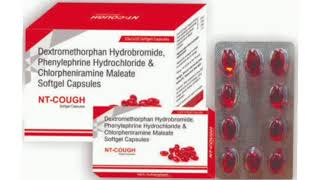 NT COUGH Capsule Dextromethorphan Hydrobromide Phenylephrine Hydrochloride Chlorpheniramine Capsules [upl. by Scherman]