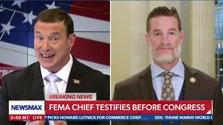 Joining Carl Higbie on Newsmax to Discuss FEMA Chief Testifying Before Congress [upl. by Brass]