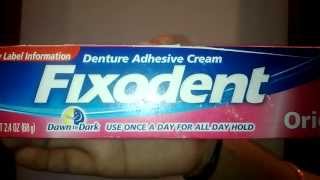 Myotcstorecom Review on Fixodent Original Denture Adhesive Cream  24 Oz [upl. by Yadsnil]