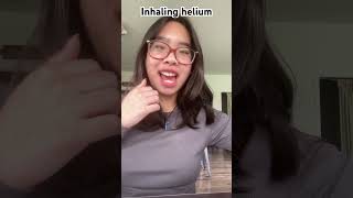 Inhaling helium ft LillianA01 shorts relatable funny helium [upl. by Dow]