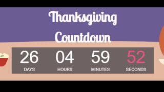 THANKSGIVING 🦃 2024 COUNTDOWN LIVE🔴 247 amp How Long Till Thanksgiving 2024 Part 1 [upl. by Eey]