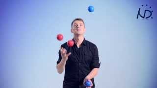 Tutorial How To Juggle 4 Balls  Instructional Video [upl. by Engelbert]