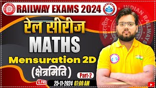 RRB Group D Maths Classes  Railway ALP Maths Class  Mensuration 2D  Railway Maths by Aakash Sir [upl. by Shifrah]