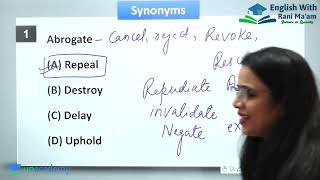 Abrogate  Synonyms  Vocab  UC LIVE [upl. by Melliw]