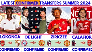 🚨ALL LATEST CONFIRMED TRANSFERS NEWS SUMMER 2024🔥 DE LIGHT TO UNITED✔️ ZIRKZEE TO UNITED✔️ [upl. by Melcher756]