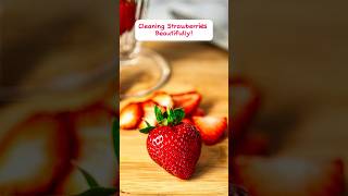 Watch How Aesthetically Pleasing It Is to Clean Yummy Strawberriesshortsfeed shorts viral trend [upl. by Glick]