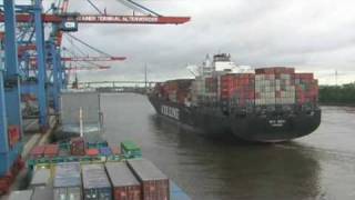 Auslaufmanöver MS quotNYK VEGAquot 9012 TEU in Hamburg  Teil 2 [upl. by Sargent]