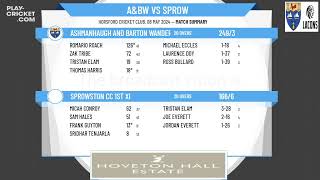 Ashmanhaugh and Barton Wanderers CC 1st XI v Sprowston CC 1st XI [upl. by Leslee716]