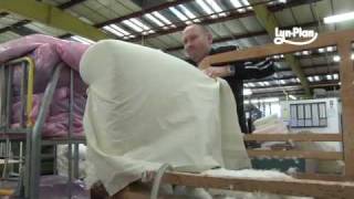 Lynplan show the right way to reupholster a droparm sofa [upl. by Enyawd]