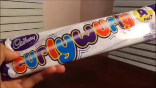 Cadbury UK Curly Wurly Chocolate Bar  Taste Test amp Review [upl. by Clorinde]