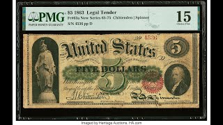 1863 LEGAL TENDER NOTE money morgandollar silvercertificate currency numismatics coin [upl. by Lorinda]