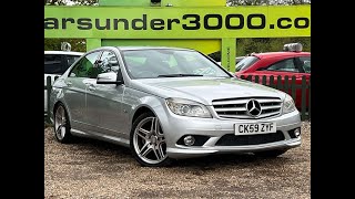 MERC CCLASS16 C180 Kompressor Sport Blue Efficiency 4dr 2009 • 95100 miles • Petrol • Automatic [upl. by Enoryt]