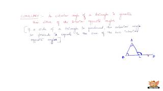 What is the corollary of the exterior angle theorem [upl. by Erich174]