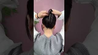 Flatheaded sisters try this hairstyle it is simple fast and full [upl. by Aileon]