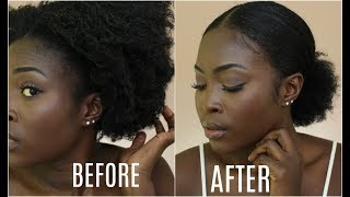 SUPER SLICK PONYTAIL WITH TYPE 4 HAIR  NATURAL HAIR TUTORIAL [upl. by Ellis]