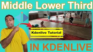 How To Create Animated Middle Lower Third In Kdenlive [upl. by Newnorb]