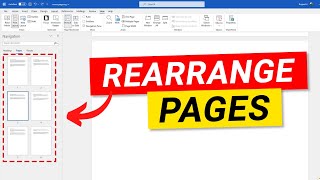 How to Rearrange Pages in Word  Step By Step [upl. by Oakman]