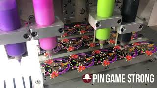 How Pins are made  Pin Game Strong  Soft Enamel Inking Machine [upl. by Stortz635]