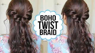 Easy Twist Braid Hairstyle  Hair Tutorial [upl. by Auqinaj342]